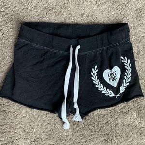 PINK black comfy shorts
